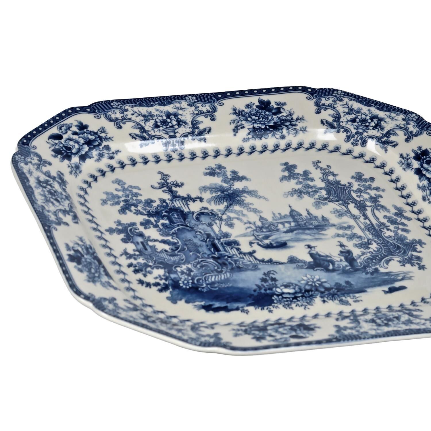 Florantine Sunum Tabağı 31Cm Mavi