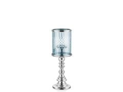 Charm Degrade Camlı Gümüş Büyük Mumluk 47 Cm