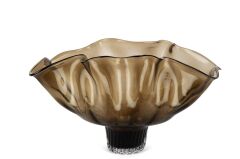 Kahve Vintage Cam Dekoratif Kase 26x42x26cm