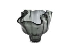 Yeşil Vintage Cam Dekoratif Kase 26x42x26cm