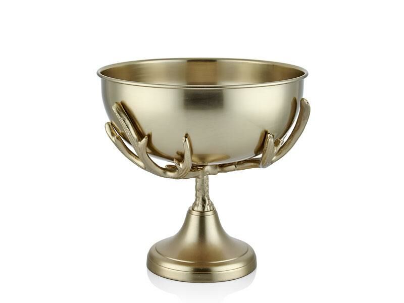 Rafelle Metal Tabanlı Gold Dekoratif Kase 33x33x34 Cm