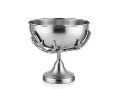 Rafelle Metal Tabanlı Silver Dekoratif Kase 33x33x34 Cm