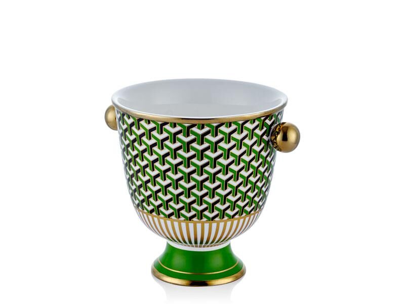 3d Design Kulplu Yuvarlak Vazo 23x19x20 Cm