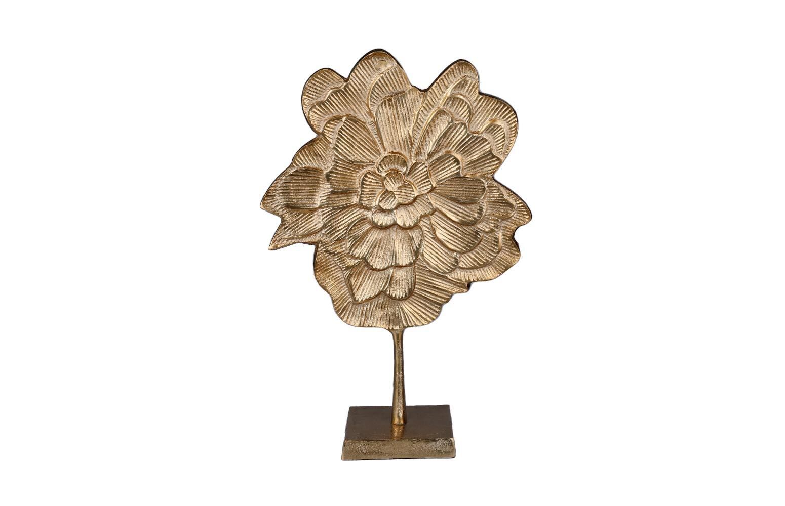 Gold Yassı Metal Çiçek