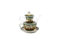 Capri Flora Tek Kişilik Demlik Fincan Seti