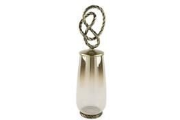 Beyaz Bronz Cam Halat Detaylı Obje 59x16cm