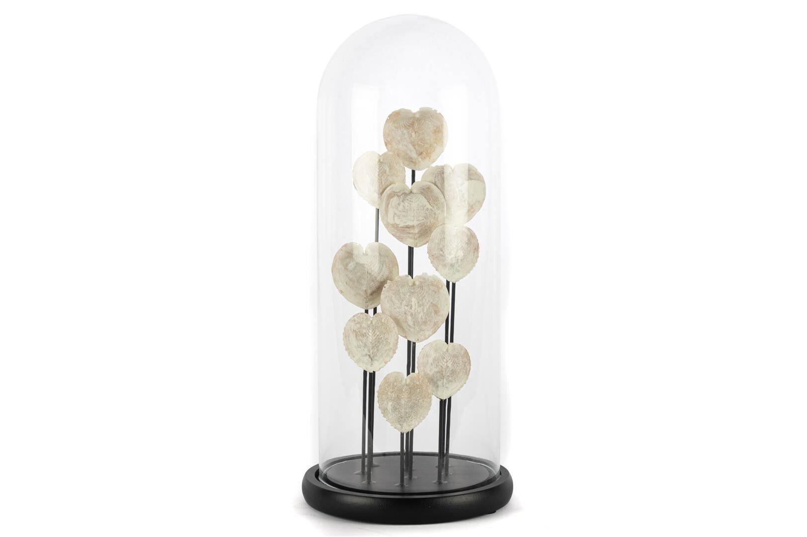 Kalpli Dekoratif Cam Fanus 17x40cm