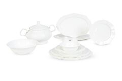 Wanelli Julia Beyaz Bone China 70 Parça 12 Kişilik Yemek Takımı