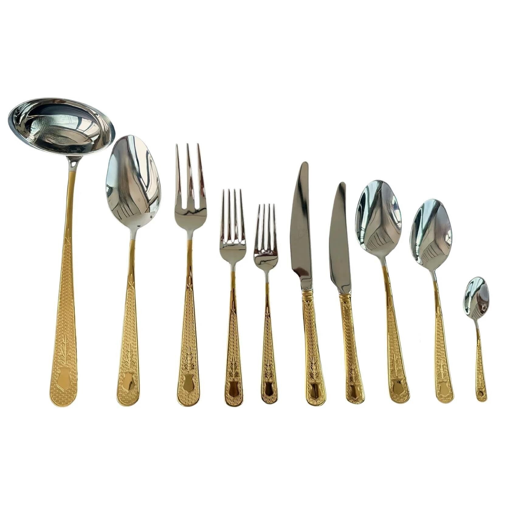 Herdmar Güell Yarı Gold 87 Prç Çatal Kaşık Seti