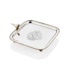 Black Pearl Kuşlu Kare Tepsi 19x19x4 Cm