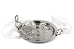 Cam Bölmeli Kapaklı Kahvaltı set 37x32x14cm