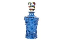 Mavi Renkli Cam Şişe 28cm 700ml