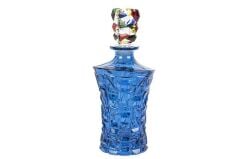 Mavi Renkli Cam Şişe 28cm 700ml