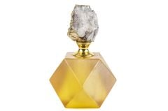 Sarı  Parfüm Şişesi 9x9x12cm