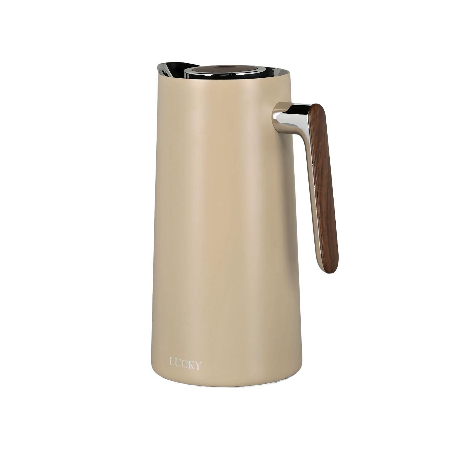 Çelik Gövdeli Karaf Termos Krem 1Lt