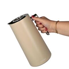 Çelik Gövdeli Karaf Termos Krem 1Lt