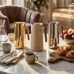 Çelik Gövdeli Karaf Termos Krem 1Lt