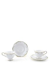 Wanelli Tiffany Gold Kahve Takımı 12 Parça 6 Kişilik