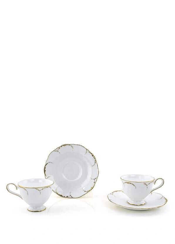 Wanelli Tiffany Gold Kahve Takımı 12 Parça 6 Kişilik