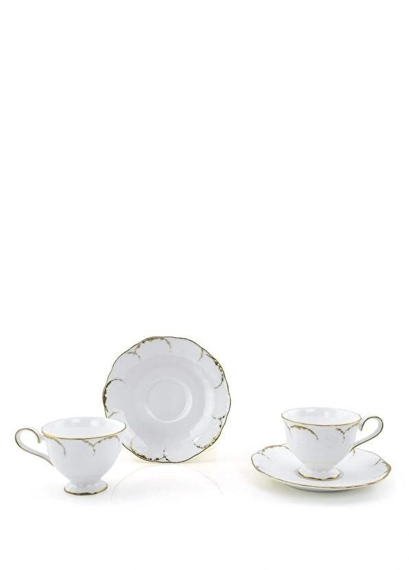 Wanelli Tiffany Gold Kahve Takımı 12 Parça 6 Kişilik