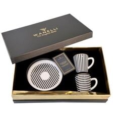 Wanelli Misto Çizgili Kahve Takımı 2 Li