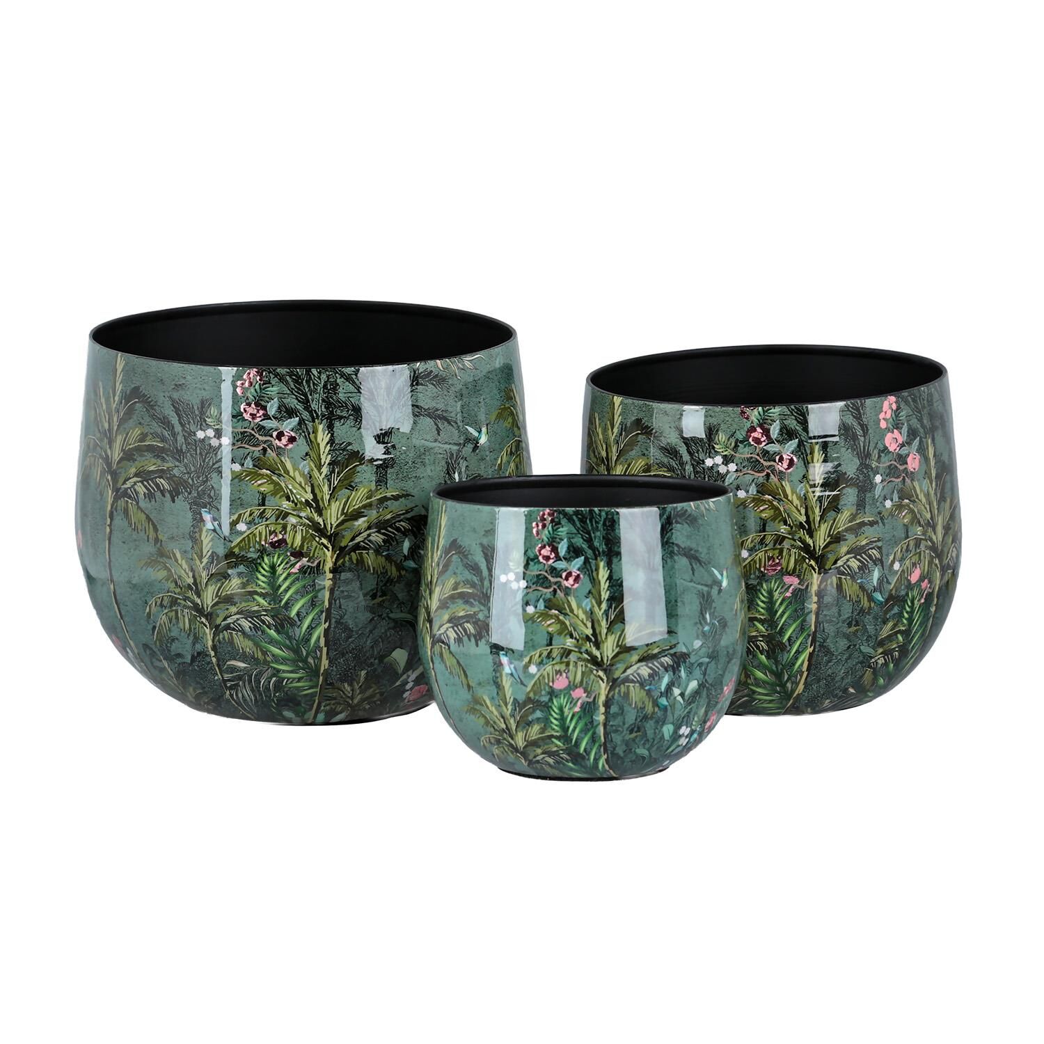 Jungle Dekoratif 3lu Saksı Seti