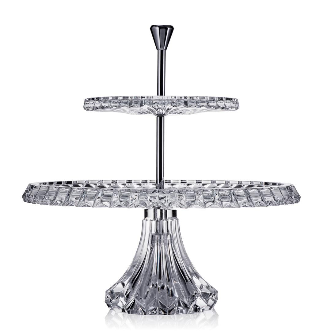Rogaska Crown Jewel 2 Katlı Pastalık